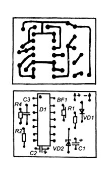 Схема звукового сигнала сигнальной лампы