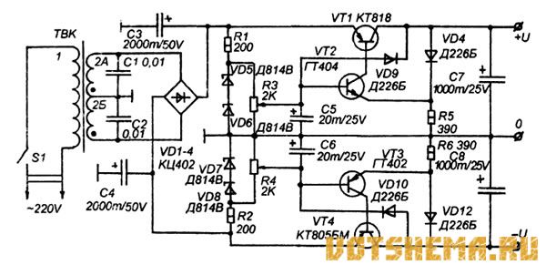 Двухполярный блок питания Huinengjia Electronics (±42В, 3.5A)