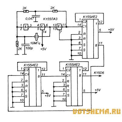 Кварцевый калибратор схема