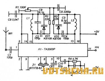 УКВ-ЧМ приемник на ТА2003Р