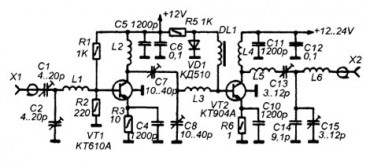Усилитель мощности на диапазон 144 МГц