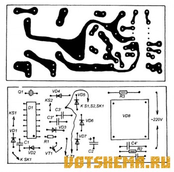 Схема музыкального квартирного звонка