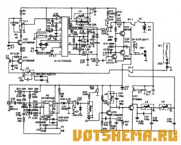Схема одноканальной радиостанции на микросхеме К174ХА26