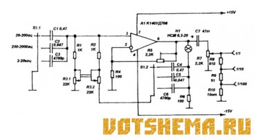 Схема лабораторного генератора звуковой частоты