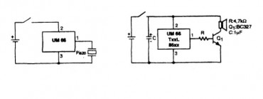 Схема музыкального транзистора