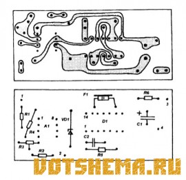 Схема индикатора обрыва ремня генератора