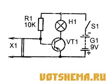 Схема простого пробника-индикатора