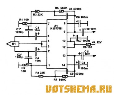 Схема усилителя для ремонта автомагнитол