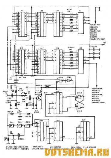 Схема радиолюбительского частотомера