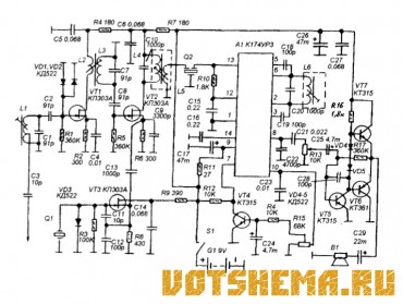Схема приемного тракта СВ-радиостанции