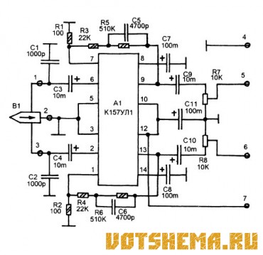 Схема автомагнитолы на микросхеме К157УЛ1