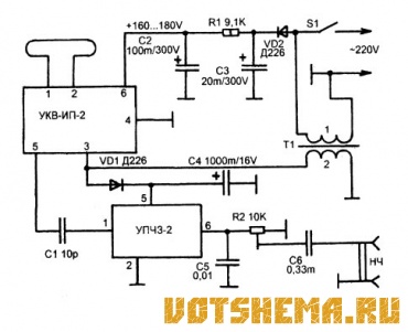 Схема лампового полу-проводникового УКВ-ЧМ приемника