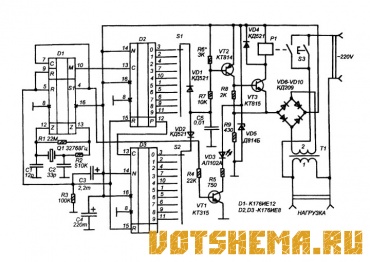 Схема таймера выключения электроприбора