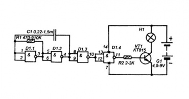 Схема электронных приборов на микросхеме К561ЛА7 (К176ЛА7)