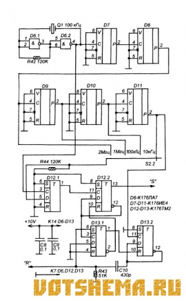 Частотомер на микросхемах К176