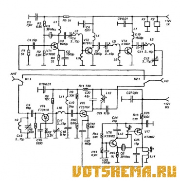 Схема трансвертера 144/27 МГц