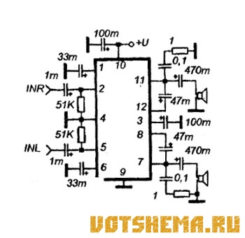 Микросхемы УМЗЧ AN7139, AN7143...