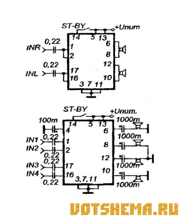 Микросхемы TDA1554Q, TDA1555Q, TDA1558Q