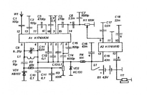 Схема маломощного ЧМ передатчика (радиоадаптер)
