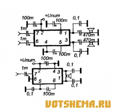 Микросхемы KA2209, L2722M, TDA2822M...