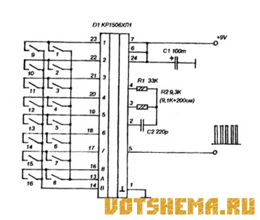 Радиоуправление на микросхеме К1506ХЛ1, К1506ХЛ2