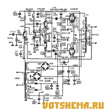 Мощный ламповый усилитель 100 Вт (100W)