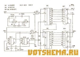 Схема Частотомера 10000Гц - 100 кГц